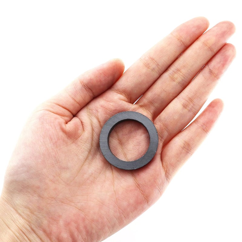Burnur Ferrite Ring Magnets with Holes - 1.38 Inch (35mm) Round Disc Donut Magnets for Refrigerator Fridge, Science Projects, Crafts, Around The Office (Pack of 30) - Image 4